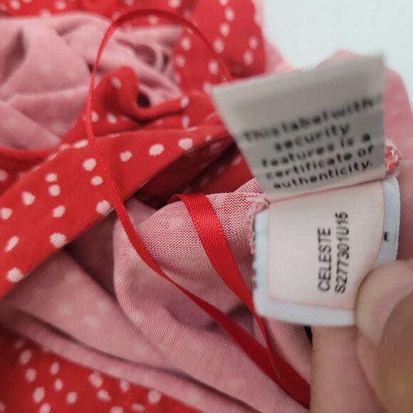 Diane Von Furstenberg XS,S Romper Celeste Silk polka dot stretch waist belt - Picture 10 of 12